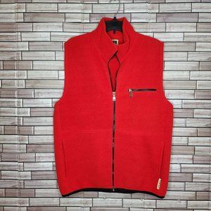 Vintage Russell‎ Athletic Malden Mills Polar Fleece Vest Sweatshirt Large Red